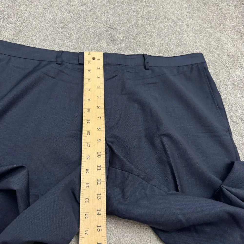 Boss Hugo Boss Virgin Wool Dress Pants Mens 39x29 Navy Blue Straight Leg Career